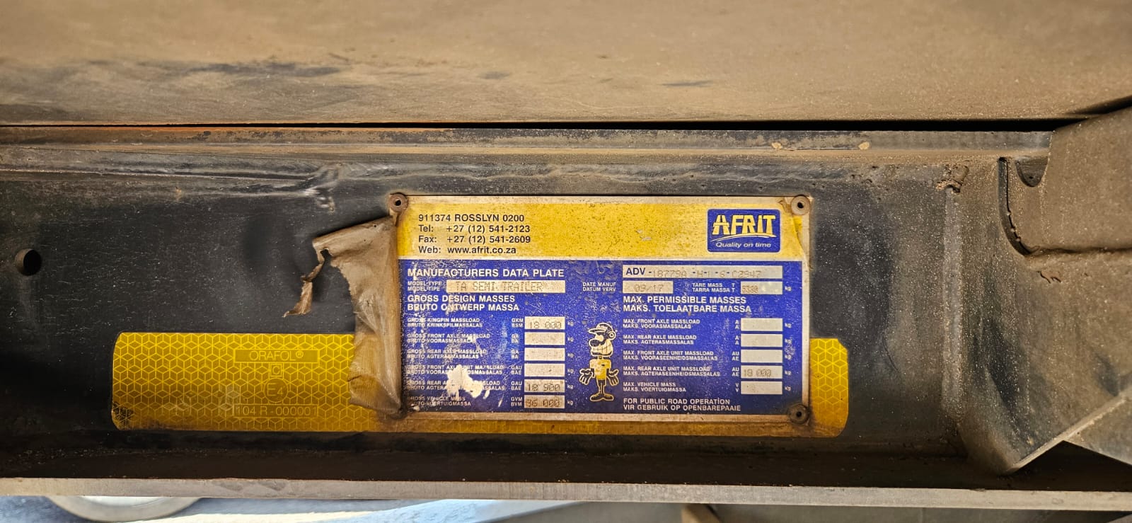 Afrit tautliner superlink trailer